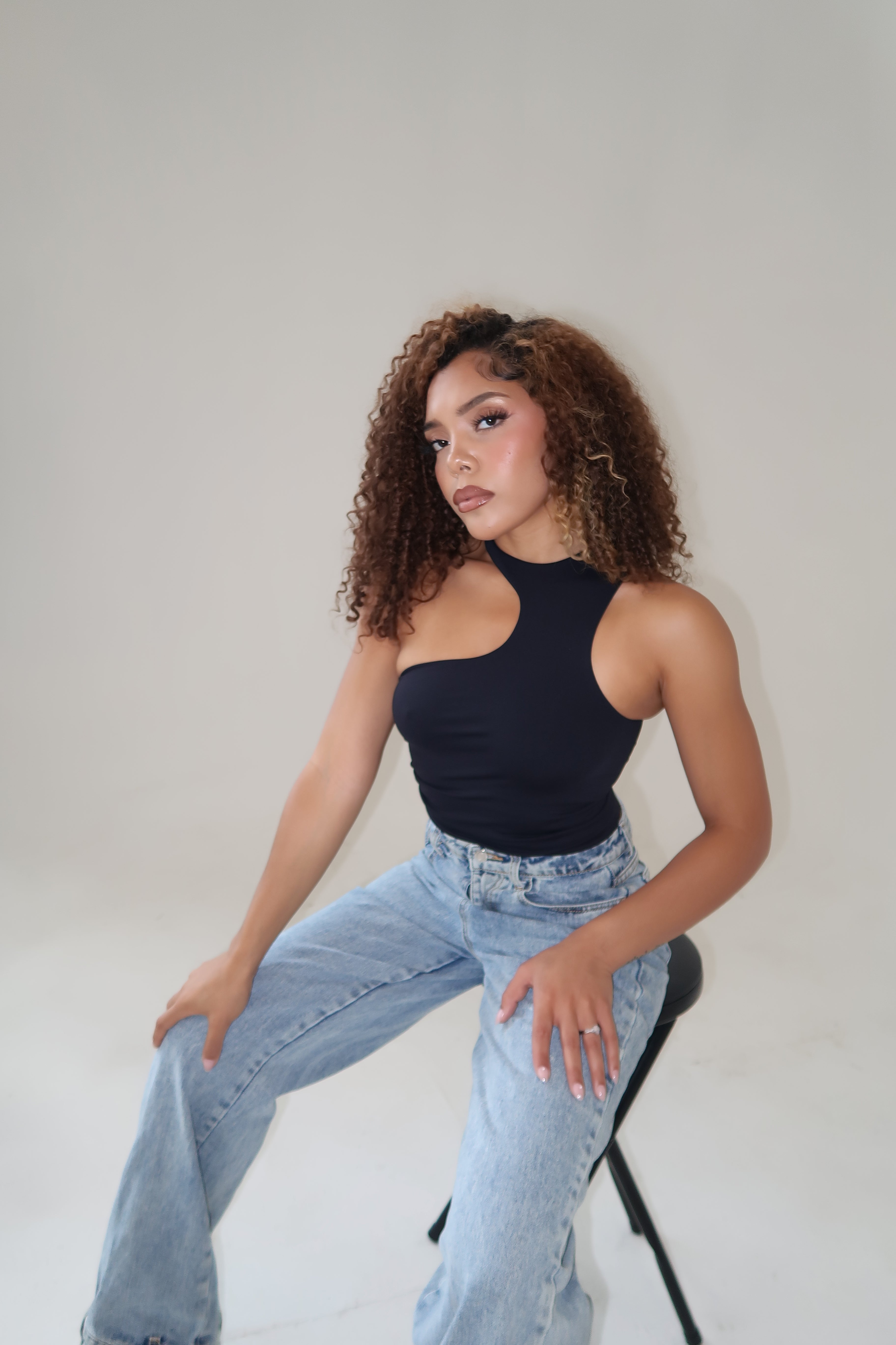 Cutout One Shoulder Tank